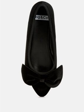 Rag & Co POTHOS LUXURIOUS VELVET BOW BALLERINAS NWT Size 9